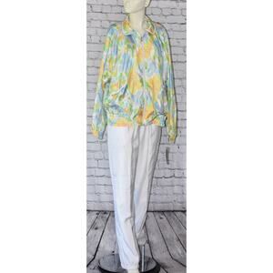 Lady Lavon Cheerful Corp Sportwear Windbreaker Track Suit Watercolor Print XL